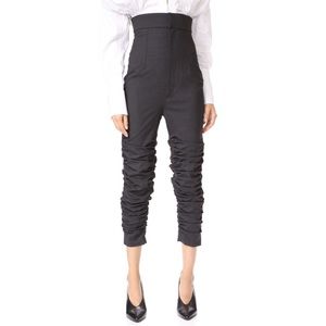 JACQUEMUS Ruched High-waisted Pants